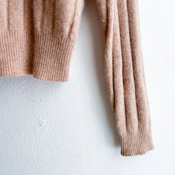 Vintage Liz Claiborne Collection Angora Wool Sweater Soft Blush Floral - Picture 9 of 9